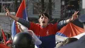Bosenští Srbové protestují proti osamostatnění Kosova 
