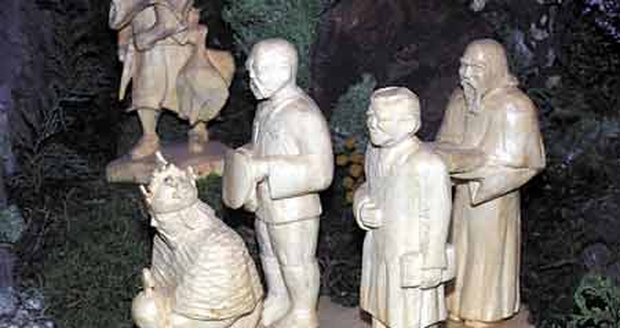 Na ojedinělém třešťském betlému jsou k vidění Karel IV., T. G. Masaryk, Václav Havel a Jan Amos Komenský