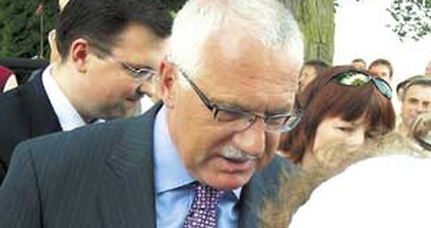 ´To je dobrota,´ pochvaloval si tradiční přivítání prezident