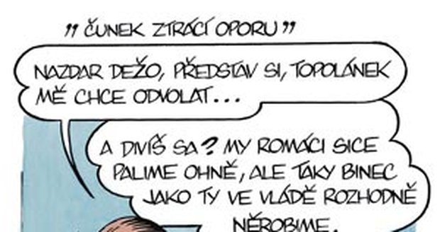 ´Čunek ztrácí oporu´