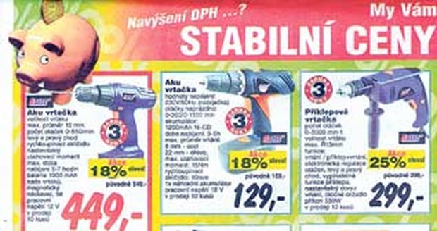 Tuto vrtačku nabízel Kaufland za 129 Kč