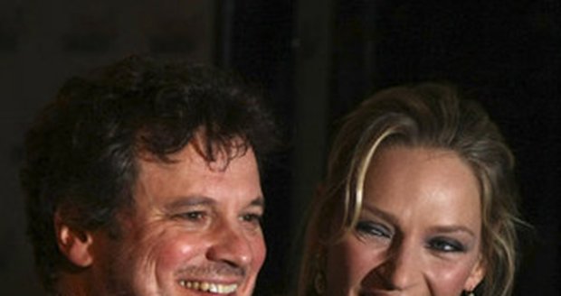 Uma Thurmanová mohla během londýnské premiéry Náhodného manžela na Colinovi Firthovi oči nechat