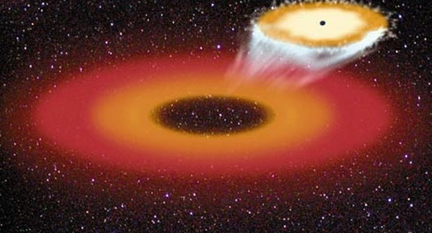 Prchající černá díra