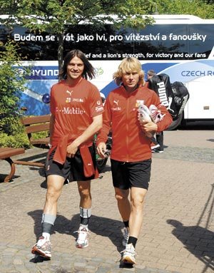 Tomáš Ujfaluši a Pavel Nedvěd