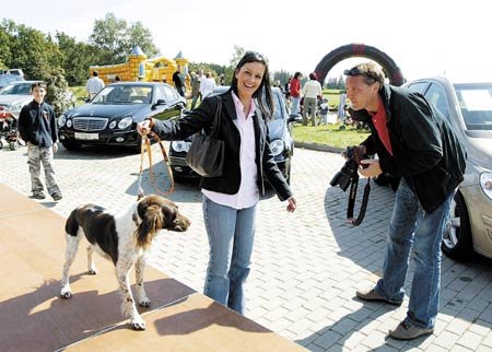 Tereza Brodská se svými nejbližšími - fenkou Elsou a manželem Herbertem