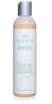 Inahsi Naturals sulfate-free Soothing Mint Clarifying Shampoo - hloubkově čistící šampon, 399 Kč (236 ml), koupíte na www.curlymyself.com