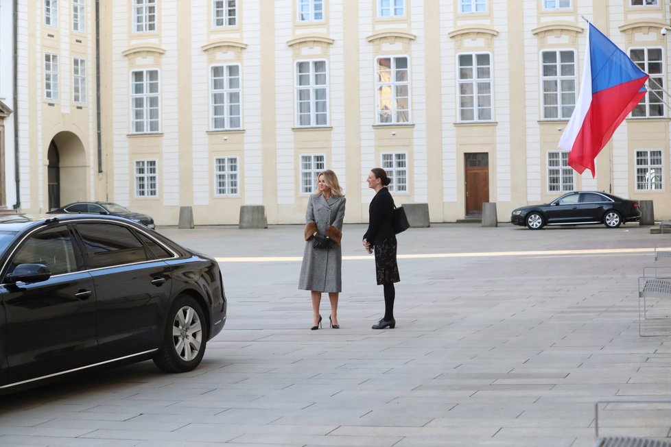 Monika Babišová na inauguraci Miloše Zemana (8. 3. 2018)