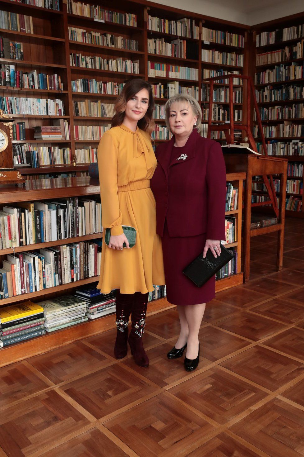 Ivana Zemanová, manželka Miloše Zemana s dcerou Kateřinou během inaugurace (8. 3. 2018)