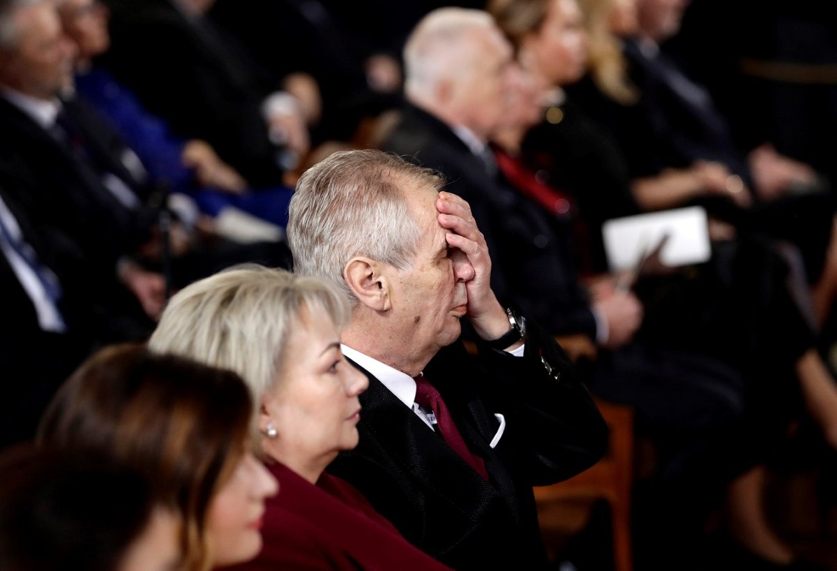 Prezident Miloše Zeman během své inaugurace (8. 3. 2018)