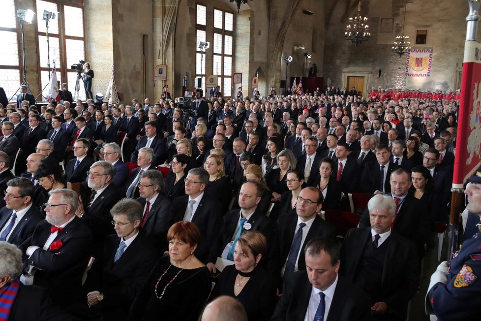 Zeman během inauguračního projevu (8. 3. 2018)