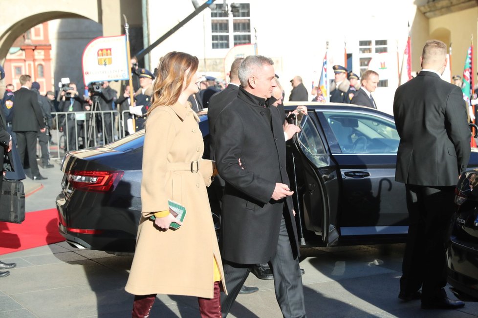 Prezident Miloš Zeman se odebírá po inauguraci do svatovítské katedrály (8. 3. 2018).