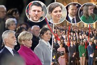 Tajemství první řady na inauguraci: Prezidentský pár, synové a záhadná žena v zeleném