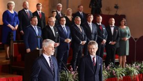 Inaugurace Petra Pavla: Prezident s předsedou Senátu Milošem Vystrčilem. (9. 3. 2023)