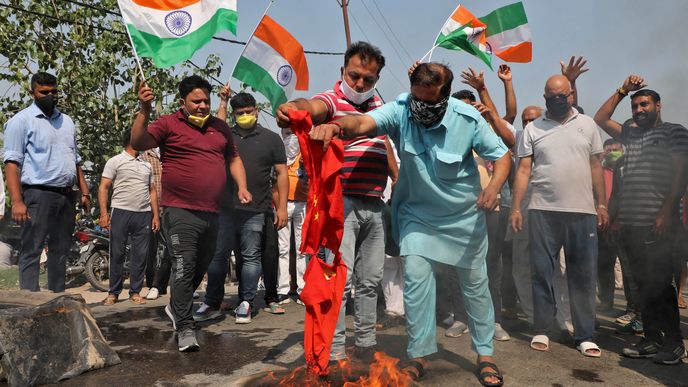 Protičínské protesty v Indii v důsledku hraničního konfliktu