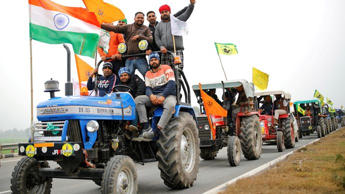 V Indii sílí protesty farmářů proti zemědělské reformě