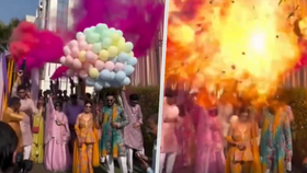 Exploze balónků na svatbě v Indii