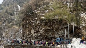 Tragický sesuv laviny na severovýchodě Indie (4.4.2023)