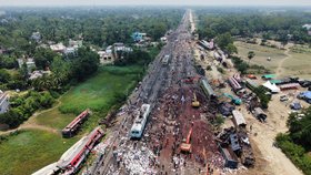 Tragická srážka vlaků v Indii (červen 2023)