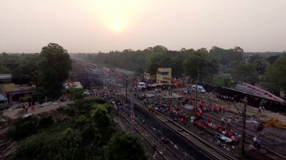 Tragická srážka vlaků v Indii (červen 2023)