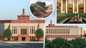 Nová budova parlamentu v indickém Dillí.
