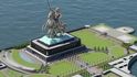Vizualizace sochy čhatrapatiho Šivádžího