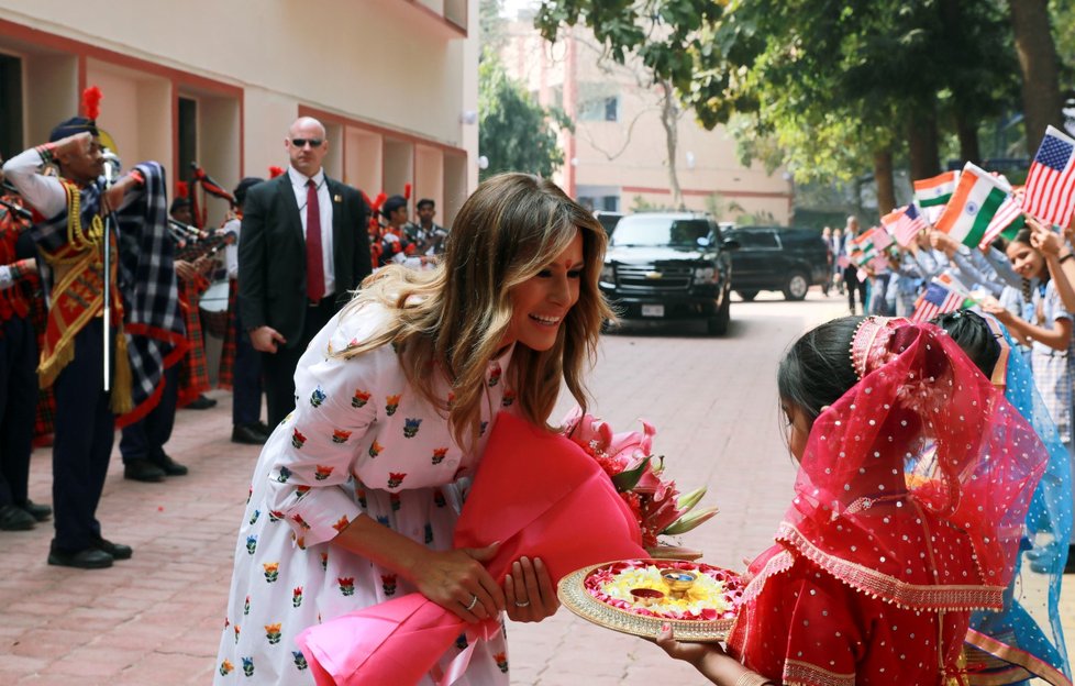 Americký prezident Donald Trump navštívil se ženou Nové Dillí kvůli jednání s indickým premiérem Naréndrou Módí.
