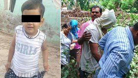 Krutá vražda dvouleté Twinkle (vlevo) proběhla v rámci sporu o 10 000 rupií, tj. 3300 korun (vpravo ilustrační foto).