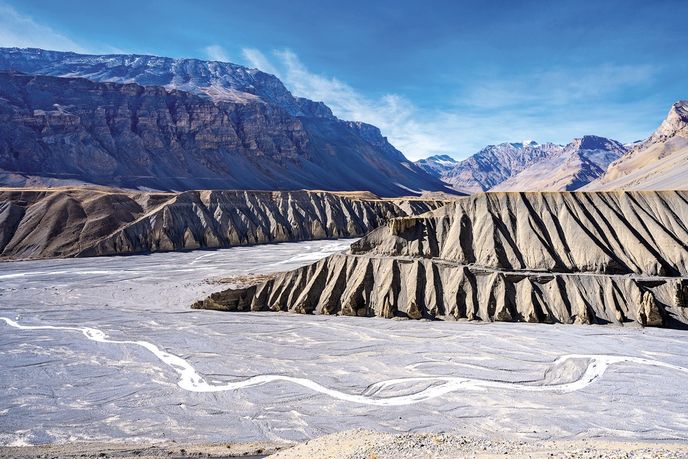 Měsíční krajina v údolí Spiti Měsíční krajina v údolí Spiti