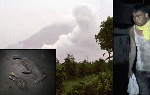 Výbuch sopky v Indonésii pohřbil zaživa vesničany i zvířata