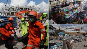 Na indonéském ostrově Sulawesi po tsunami panuje chaos. Lidé rabují ostrovy, záchranáři marně hledají přeživší.
