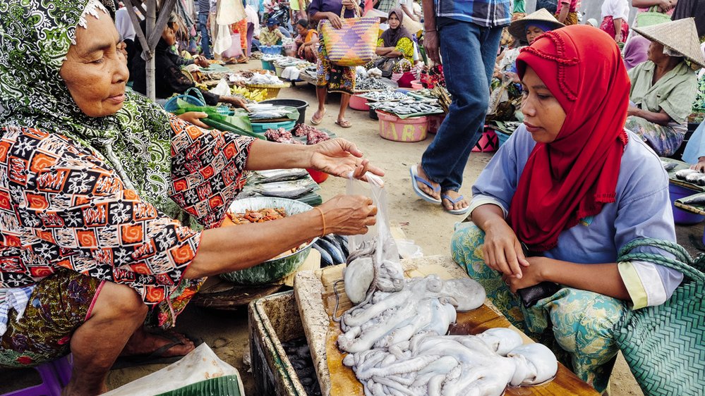 Ryby do Tanjung Luaru vozí rybáři z okolních ostrovů