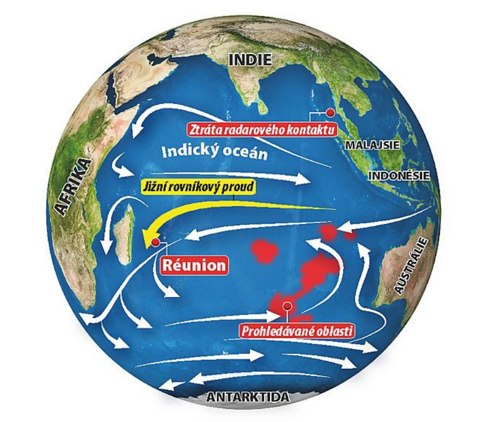 Ze ztraceného letadla MH370 se našel kus křídla.