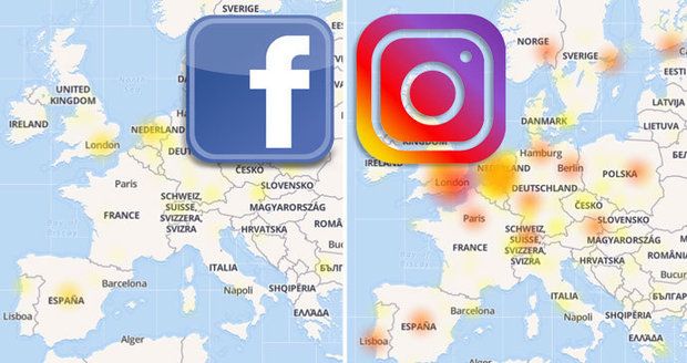 Velký výpadek instagramu a facebooku: Problémy mají miliony lidí v Evropě i USA