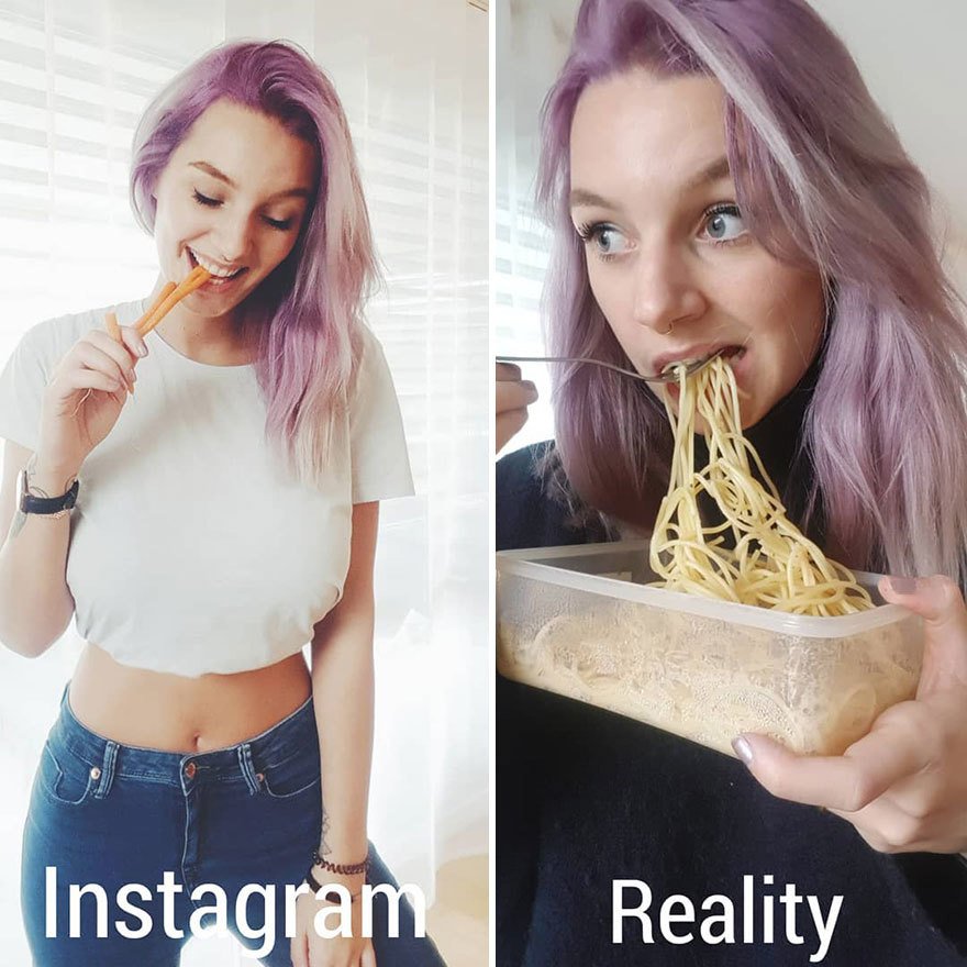Instagram vs. realita!