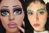 Nejšílenější trendy z Instagramu: Make-up pro panenky a zahrádka místo obočí
