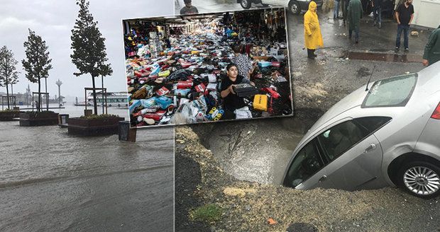 Silné deště způsobily záplavy v Istanbulu, hlášen je jeden mrtvý