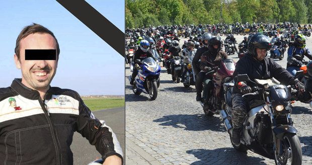 Pohřeb instruktora bezpečné jízdy: Lukáše vyprovodila do nebe spanilá jízda stovek motorkářů