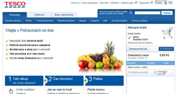 Do on-linového obchodu se dostanete přes webovky www.itesco.cz