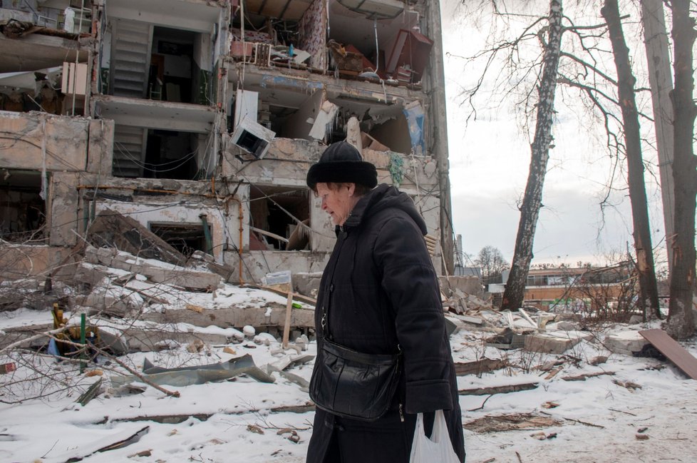 Takto dopadlo město Charkov poté, co do něj vtrhly ruské jednotky (13.3.2022)