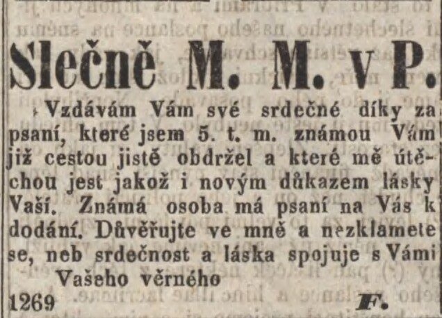 Historické inzeráty jsou výpovědí o době, ve které naši předci žili.