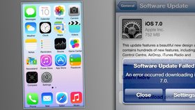 Nainstalovat nový iOS 7 byl oříšek, dnes už však lze aktualizovat bez problémů