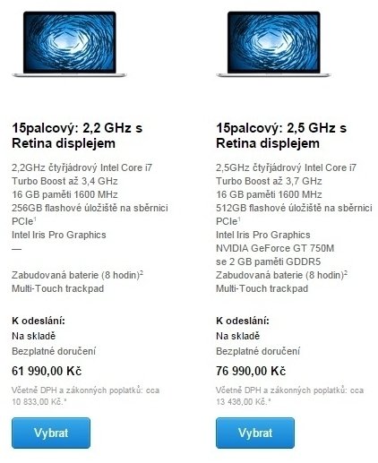 MacBook Pro zražil o neskutečných 9 tisíc korun.