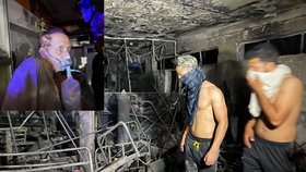 Na covidové JIP v iráckém Bagdádu vypukl požár po explozi kyslíkové lahve. Desítky mrtvých a raněných (25. 4. 2021).