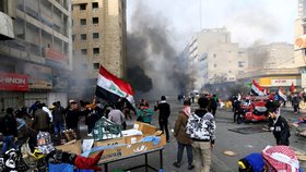 Při střetech demonstrantů s policií v Iráku zemřeli čtyři lidé (25. 1. 2020)