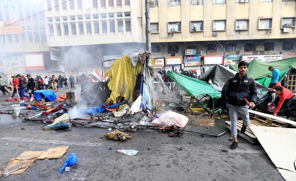 Při střetech demonstrantů s policií v Iráku zemřeli čtyři lidé (25. 1. 2020)