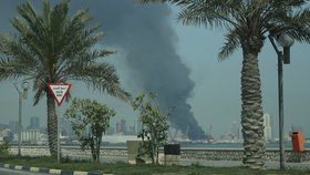 Dopad íránské rakety v Bahrajnu (28.2.2026)