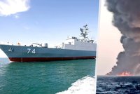 Největší íránská vojenská loď šla po požáru ke dnu. Zničila chloubu námořnictva sabotáž?