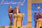 Nový íránský guvernér dostal při inauguraci na pódiu facku