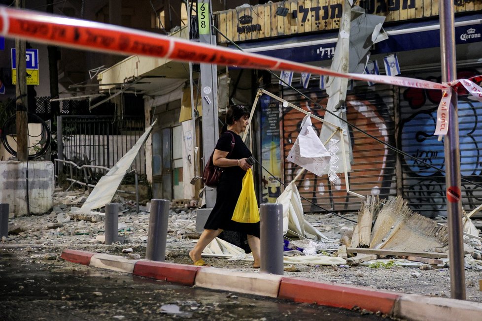 Šok v izraelském Tel Avivu po raketovém úderu palestinského Hamásu (7.10.2023)