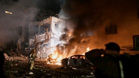 Následky íránského úderu na Tel Aviv (28.2.2026)